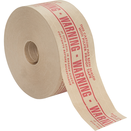Pre-Printed Gummed Tapes, 72 mm (2-4/5") x 137 m (449.475'), Kraft Maritime Industrial Rubber