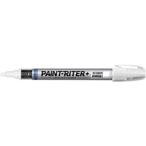 Marqueur &agrave; peinture nettoyable au d&eacute;tergent Paint-Riter+, Liquide, Blanc Maritime Industrial Rubber