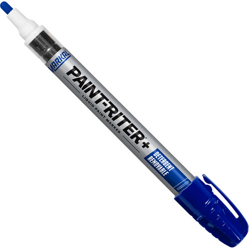 Marqueur &agrave; peinture nettoyable au d&eacute;tergent Paint-Riter+, Liquide, Bleu Maritime Industrial Rubber