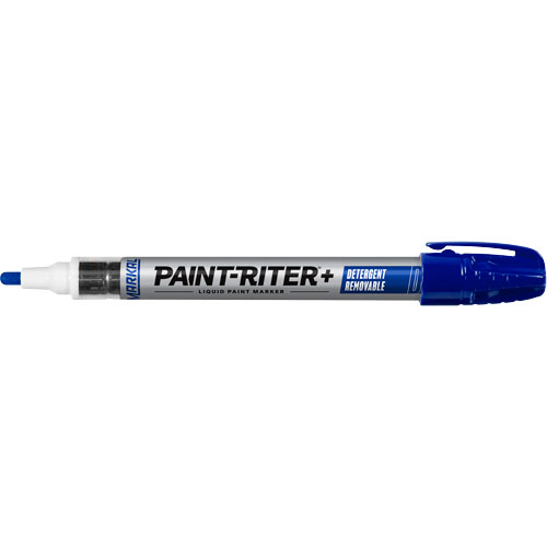 Marqueur &agrave; peinture nettoyable au d&eacute;tergent Paint-Riter+, Liquide, Bleu Maritime Industrial Rubber