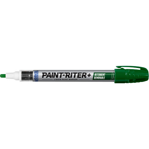 Marqueur &agrave; peinture nettoyable au d&eacute;tergent Paint-Riter+, Liquide, Vert Maritime Industrial Rubber