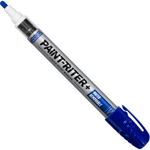 Paint-Riter&reg;+ Water Removable Paint Marker, Liquid, Blue Maritime Industrial Rubber