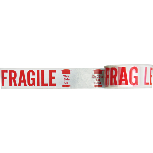 Bilingual Printed Tape – Fragile This Side Up , Red on White Maritime Industrial Rubber