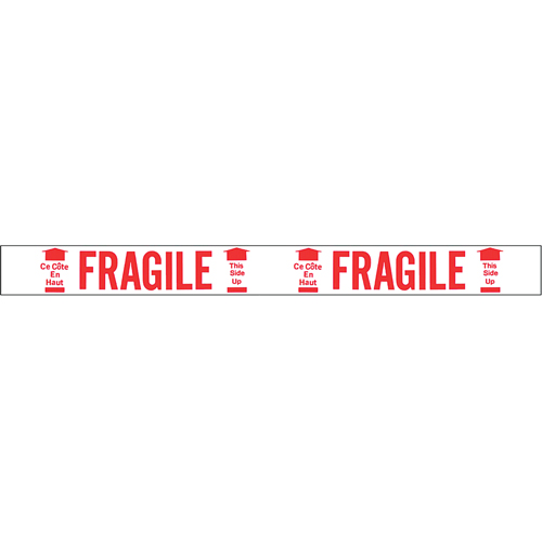 Bilingual Printed Tape – Fragile This Side Up , Red on White Maritime Industrial Rubber