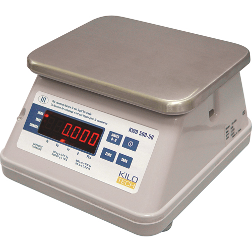 Balance d'&eacute;tabli num&eacute;rique &agrave; double affichage, Capacit&eacute; 44 lb / 20 kg, Graduations 0,002 lb / 0,001 kg Maritime Industrial Rubber