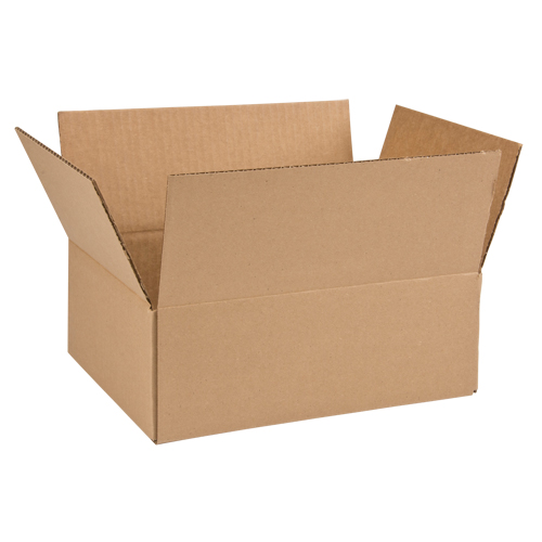 Boîte en carton ondul&eacute;, 12" lo x 9" la x 4" h, ondulations C Maritime Industrial Rubber