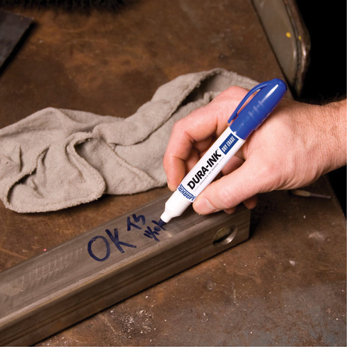 Dura-Ink&reg; Dry Erase Ink Markers, Blue, Bullet Tip Maritime Industrial Rubber