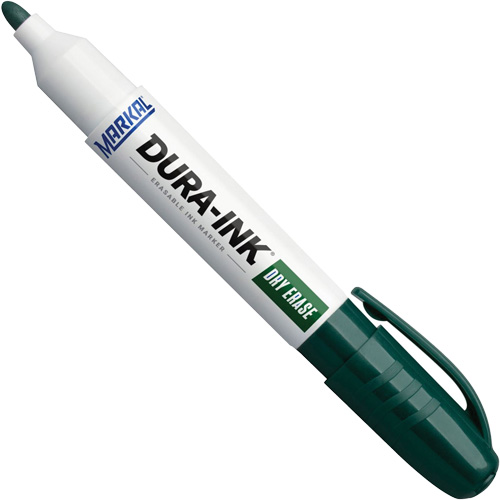 Dura-Ink&reg; Dry Erase Ink Markers, Green, Bullet Tip Maritime Industrial Rubber