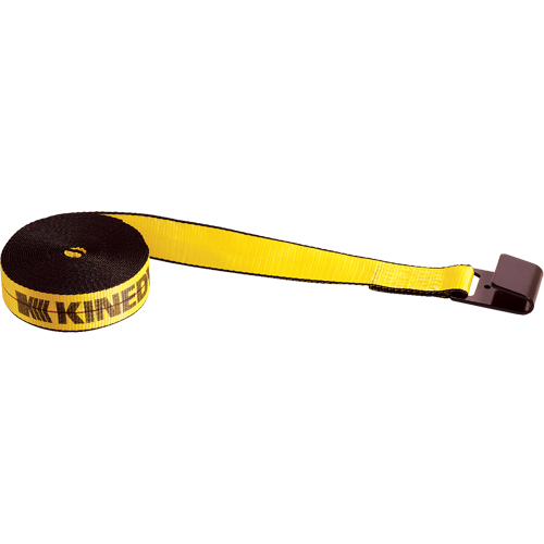 Winch Straps, Flat Hook, 2" W x 30' L, 3335 lbs. (1513 kg) Working Load Limit Maritime Industrial Rubber