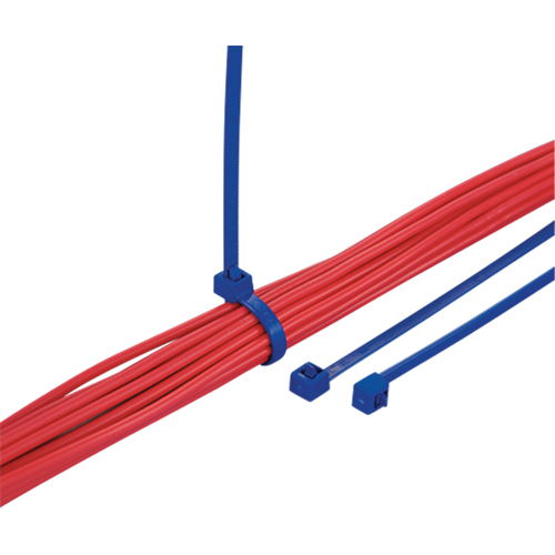 Attaches d&eacute;tectables pour c&acirc;bles, 15-2/5" lo, R&eacute;sistance &agrave; la traction 50 lb Maritime Industrial Rubber