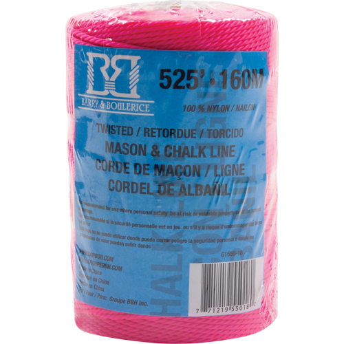Mason/Chalk Line Rope, 525', Nylon Maritime Industrial Rubber