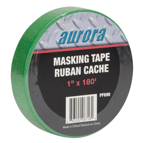 Painters Masking Tape, 25 mm (1") x 55 m (180'), Green Maritime Industrial Rubber