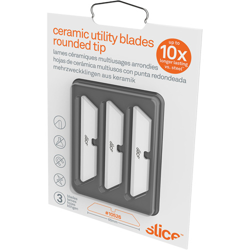 Slice Lames &agrave; extr&eacute;mit&eacute; arrondie pour couteau utilitaire en c&eacute;ramique, Style Simple Maritime Industrial Rubber