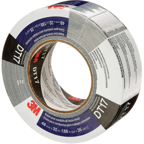 DT17 Super-Duty Duct Tape, 17 mils, Black, 48 mm (2") x 32 m (105') Maritime Industrial Rubber