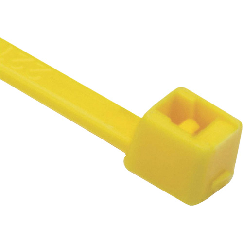 Attaches de c&acirc;bles s&eacute;rie T, Longueur 8", R&eacute;sistance &agrave; la traction 50 lb, Jaune Maritime Industrial Rubber