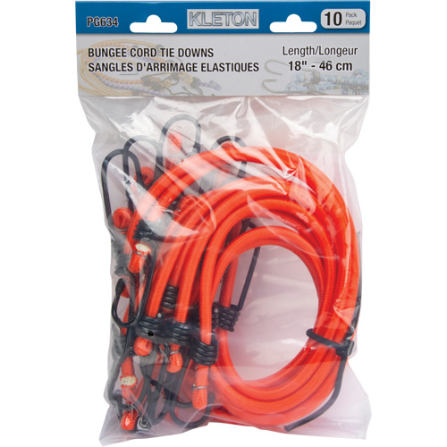 Bungee Cord Tie Downs, 18" Maritime Industrial Rubber