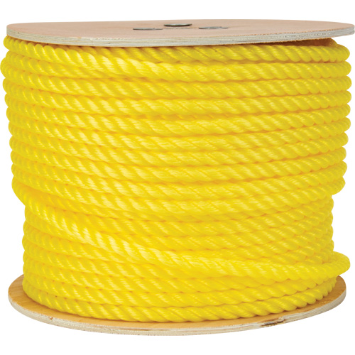 Corde jaune tress&eacute;e 1/2", Polypropyl&egrave;ne, 335' Maritime Industrial Rubber
