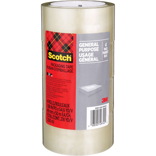 Scotch&reg; Shipping Packaging Tape 175G, 48 mm (2") x 50 m (164') Maritime Industrial Rubber