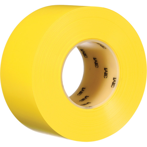 Durable Floor Marking Tape 971, 3" x 108', Vinyl, Yellow Maritime Industrial Rubber