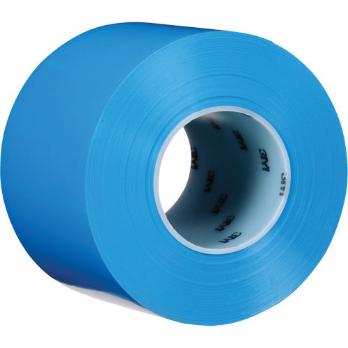 Durable Floor Marking Tape 971, 4" x 108', Vinyl, Blue Maritime Industrial Rubber