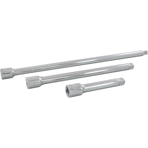 Jeu de rallonges pour douilles, Prise de 1/2", Fini Chrome, 3 Mcx Maritime Industrial Rubber