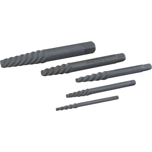 Jeu d'extracteurs &agrave; cannelure h&eacute;licoidale &agrave; gauche, 5 Morceaux Maritime Industrial Rubber