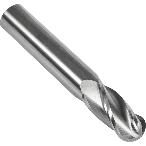 Fraise &agrave; bout sph&eacute;rique 30° S238, 1/16" dia., 1-1/2" lo, 4 cannelures, 1/8" tige, Carbure Maritime Industrial Rubber