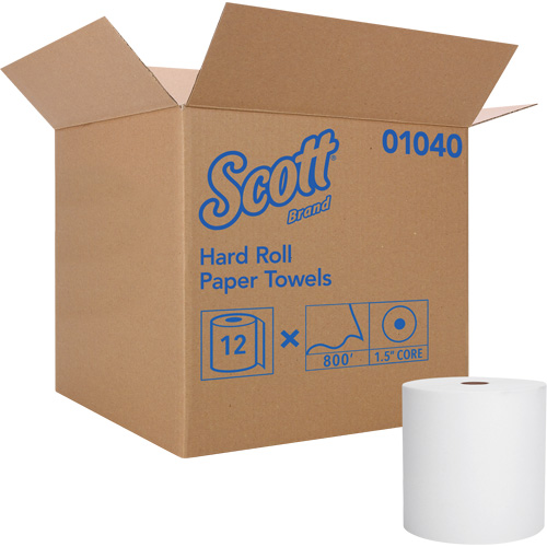 Scott&reg; Essential Hard Roll Towels, 1 Ply, Standard, 800' L Maritime Industrial Rubber