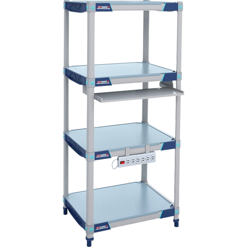 MetroMax i&reg; Shelves, 24" W x 18" D, 800 lbs. Capacity Maritime Industrial Rubber