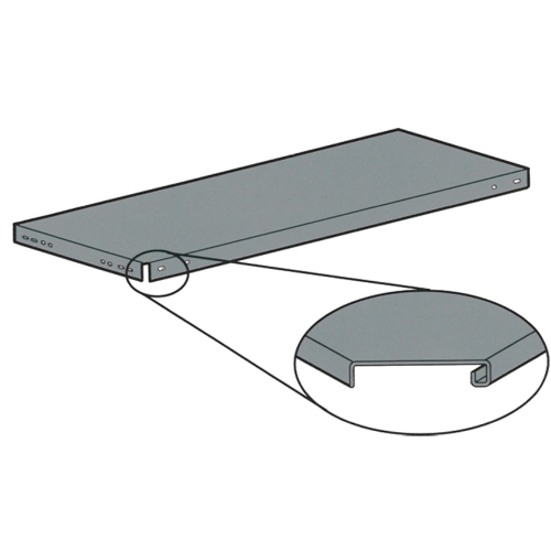Slotted Angle Shelving - Shelves, Galvanized Steel, 48" W x 12" D Maritime Industrial Rubber