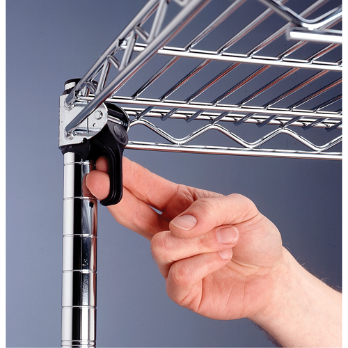 Super Adjustable Super Erecta Shelf&reg;, Add-On Kit, 5 Tiers, 36" W x 86-5/8" H x 24" D Maritime Industrial Rubber