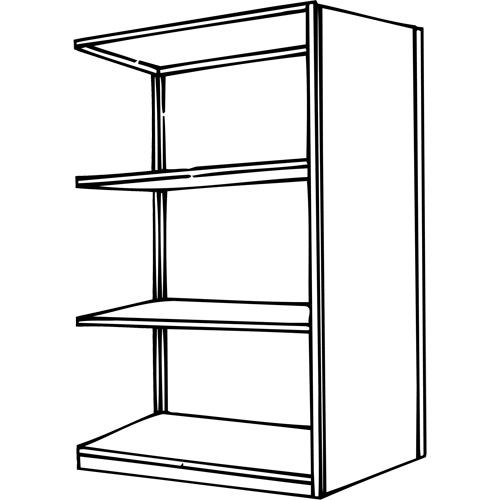 &eacute;l&eacute;ment de rayonnage Interlok, Acier, Sans boulons, Capacit&eacute; 800 lb, 36" la x 76" h x 24" p Maritime Industrial Rubber