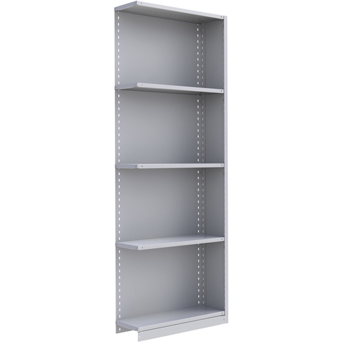 Interlok Shelving Unit, Steel, Boltless, 800 lbs. Capacity, 36" W x 100" H x 24" D Maritime Industrial Rubber