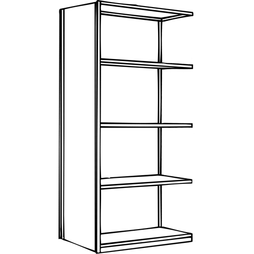 Interlok Shelving Unit, Steel, Boltless, 800 lbs. Capacity, 36" W x 100" H x 24" D Maritime Industrial Rubber
