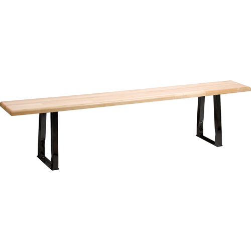 Banc pour vestiaire, Bois, 48" lo x 9-1/2" la x 16-1/2" h Maritime Industrial Rubber