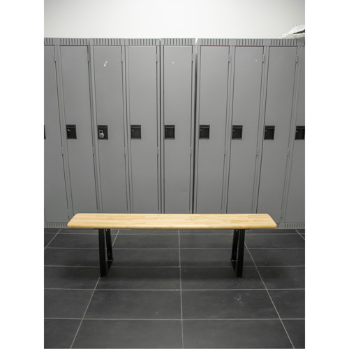 Banc pour vestiaire, Bois, 48" lo x 9-1/2" la x 16-1/2" h Maritime Industrial Rubber