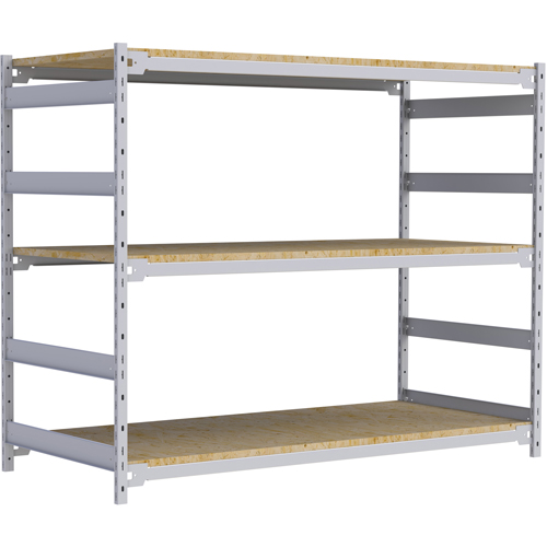 Wide Span Record Storage Shelving, Steel, 3 Shelves, 72" W x 32" D x 60" H Maritime Industrial Rubber