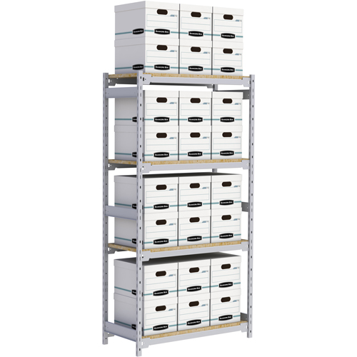 &eacute;tag&egrave;re-classeur de grande largeur, Acier, 4 Tablettes, 42" la x 18" p x 84" h Maritime Industrial Rubber
