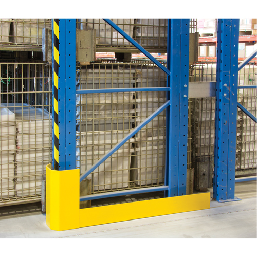 Protecteurs d'all&eacute;es de rayonnages, 3" la x 56" lo x 16" h, Jaune s&eacute;curit&eacute; OSHA Maritime Industrial Rubber