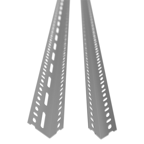 Slotted Angle Post, Galvanized Steel, 72" High Maritime Industrial Rubber
