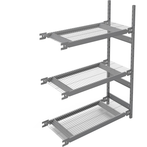 &eacute;tag&egrave;re de grande largeur, Acier, Sans boulons, Capacit&eacute; 1340 lb, 42" la x 60" h x 18" p Maritime Industrial Rubber