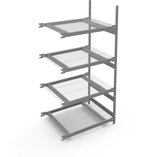 Wide Span Storage Shelving, Steel, Boltless, 1340 lbs. Capacity, 42" W x 84" H x 32" D Maritime Industrial Rubber