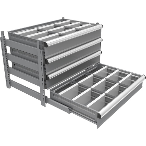 Cabinet d'entreposage &agrave; tiroirs int&eacute;gr&eacute; Interlok Maritime Industrial Rubber