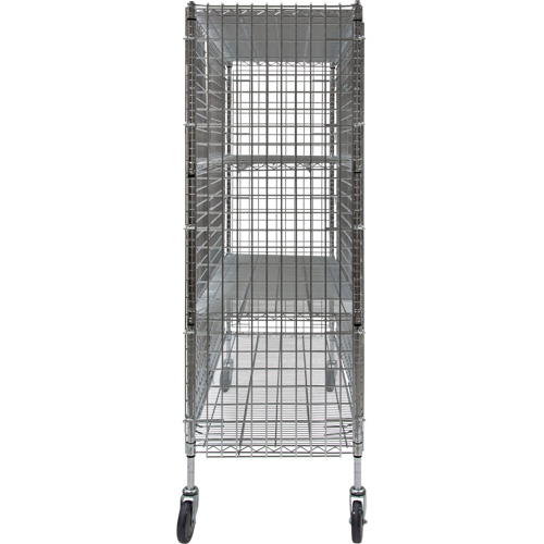 Chariot de s&eacute;curit&eacute;, Chrom&eacute;, 60" x 69" x 24", Capacit&eacute; 500 lb Maritime Industrial Rubber