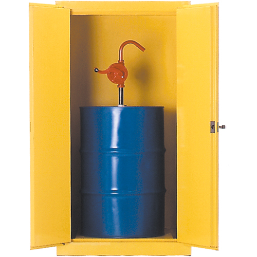 Drum Safety Cabinets, 55 US gal. Cap., Yellow Maritime Industrial Rubber
