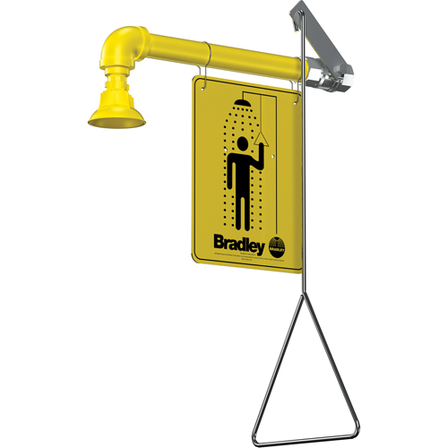 Horizontal Supply Emergency Shower Stations, Wall-Mount Maritime Industrial Rubber