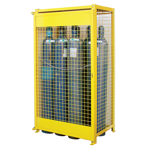 Armoires pour cylindres &agrave; gaz, nbre de bouteilles: 10, 44" , 30" , 74" , Jaune Maritime Industrial Rubber