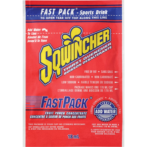 Sqwincher&reg; Boisson de r&eacute;hydratation Fast Pack, Emballage-portion, Punch aux fruits Maritime Industrial Rubber