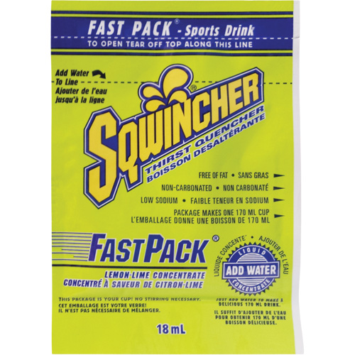 Sqwincher&reg; Rehydration Drink Fast Pack&reg;, Single Serve, Lemon-Lime Maritime Industrial Rubber