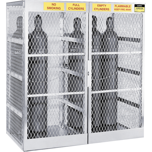 Armoires en aluminium pour bouteilles GPL, nbre de bouteilles: 20, 60" , 32" , 65" , Argent Maritime Industrial Rubber